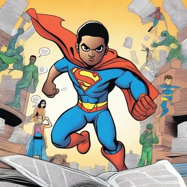 The adventures of a superhero with tutorship skills are depicted in the comic book series, guiding young minds to excel in their studies.