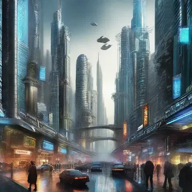 In the science fiction novel, the circulation of a forbidden technology caused chaos in the futuristic city.
