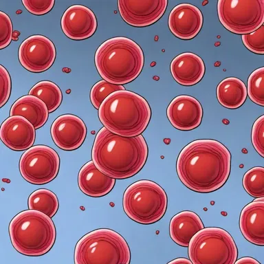In the cartoon, the character's circulation through the bloodstream was visually depicted with animated red blood cells.