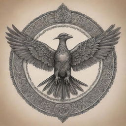 Design a highly detailed tattoo featuring the Faravahar, an iconic Iranian symbol, incorporating elements of Persian art and culture.