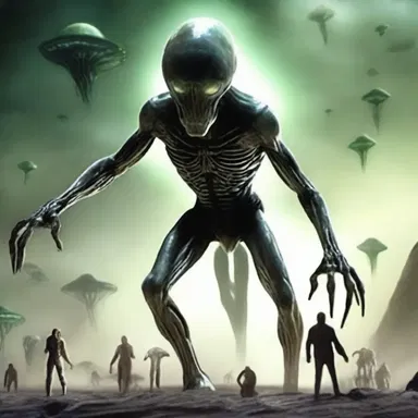 In the science fiction novel, the alien species used displacement to overpower the human race.