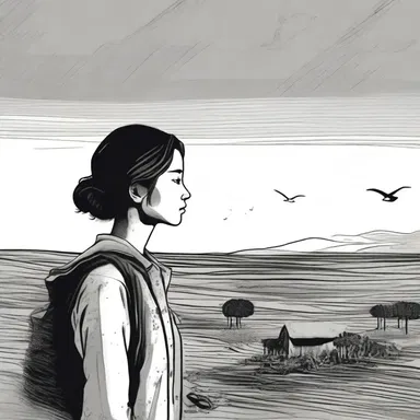 The novel narrates the displacement of the protagonist as she navigates through a foreign land.