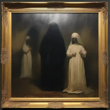 The sudden displacement of the haunted painting sent chills down their spines.
