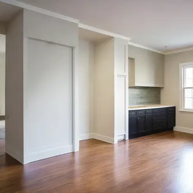 The displacement of the wall created a more spacious and open concept for the room.