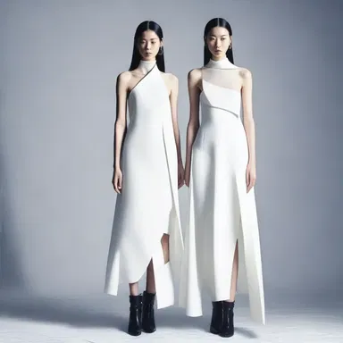 The fashion designer incorporated the concept of displacement by creating asymmetric and irregular hemlines in their latest collection.