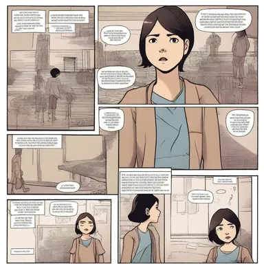 In the comic, the main character uses displacement as a defense mechanism to cope with her traumatic experiences.