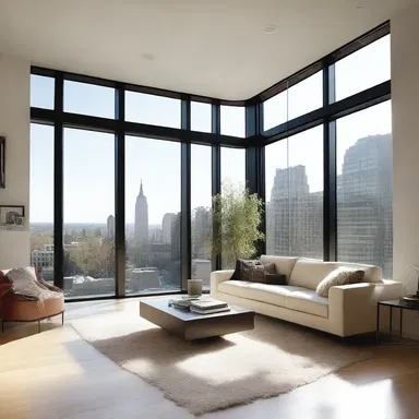 In modern architecture, a displacement can be created by using large windows to bring more natural light into a space.