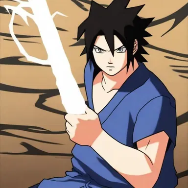 In the anime series 'Naruto', the character Sasuke Uchiha uses the Chidori technique that creates a displacement of lightning.