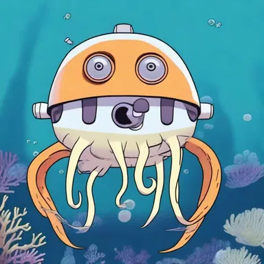 In the animated series, the character had a pneumatophore on its head that allowed it to breathe underwater.