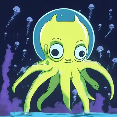 In the animated series, the character had a pneumatophore on its head that allowed it to breathe underwater.