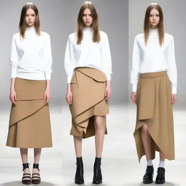 The fashion designer decided to experiment with an unconventional style, introducing a trendy new clothing line that featured skirts with the hemline situated at the bottommost point of the ankles.