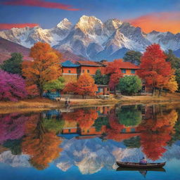 A visually stunning and deeply detailed image capturing the essence of beauty, reflecting diversity in landscapes, wildlife, architecture, and cultures, all brought together in a harmonious symphony of colors.