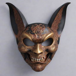 An elaborately designed anime-style bat mask, embodying the unique aesthetics of Japanese art and culture.