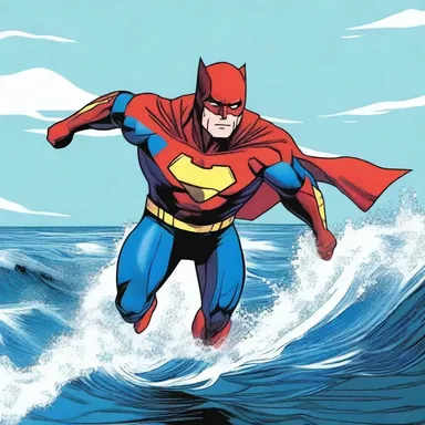 As the superhero leaped into the ocean, his powerful homocercal fin propelled him through the water with incredible speed.