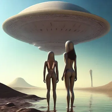 In the distant future, humans have genetically modified their bodies to have homocercal fins, enabling them to navigate the vast oceans of alien planets.