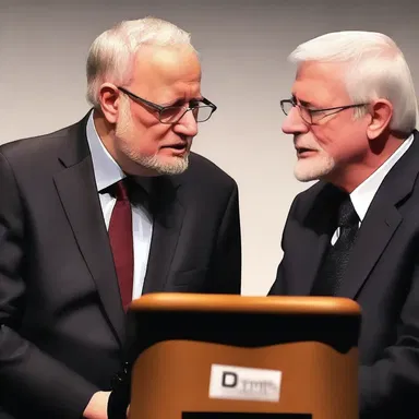 The debate between the two theologians was head-to-head and left the audience with no clear conclusion.