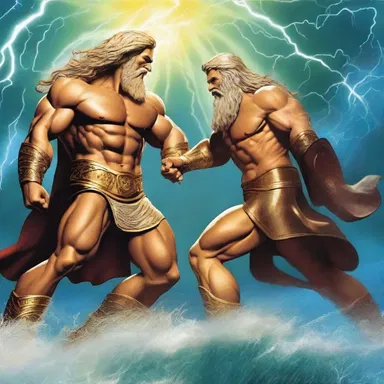 In the head-to-head battle between Zeus and Poseidon, the God of Thunder emerged victorious.