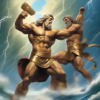 In the head-to-head battle between Zeus and Poseidon, the God of Thunder emerged victorious.