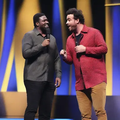During the comedy show, the two stand-up comedians engaged in a hilarious head-to-head competition.