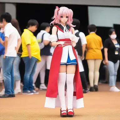 After losing the anime cosplay competition, she walked dejectedly away from the stage.