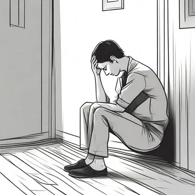 The protagonist of the novel sat dejectedly in the corner of the room, mourning the loss of a loved one.