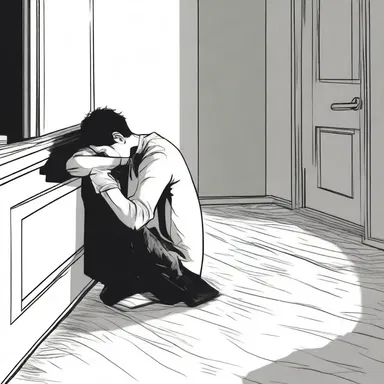 The protagonist of the novel sat dejectedly in the corner of the room, mourning the loss of a loved one.