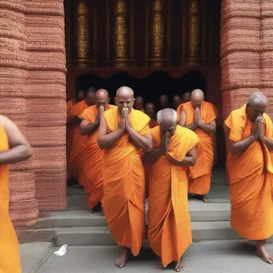 The devotees left the temple dejectedly after their prayers for a miracle went unanswered.
