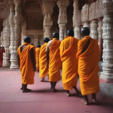 The devotees left the temple dejectedly after their prayers for a miracle went unanswered.