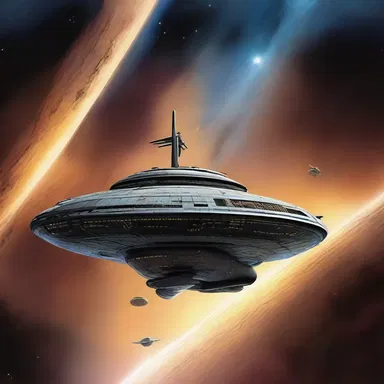 In the science fiction novel, the lieutenant commander piloted a state-of-the-art spaceship, navigating through uncharted galaxies and facing extraterrestrial encounters.