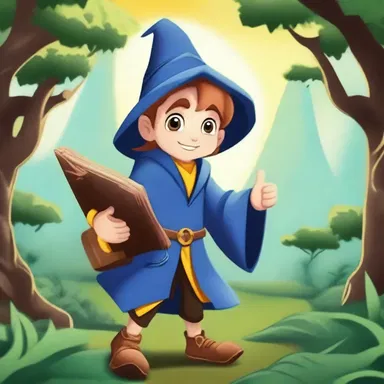 The young wizard was raring to embark on an adventure to save the enchanted kingdom.