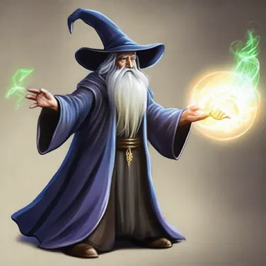 The wizard would skimp on his magical powers, using them sparingly to conserve energy for the final battle.