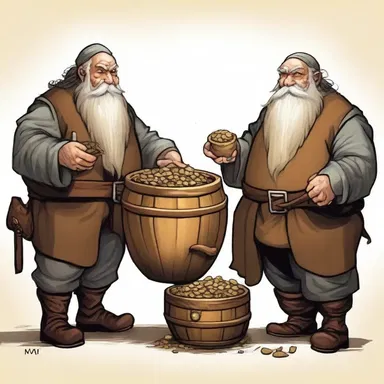 In Norse mythology, the dwarves would skimp on giving away precious treasures to outsiders and would only supply them sparingly.