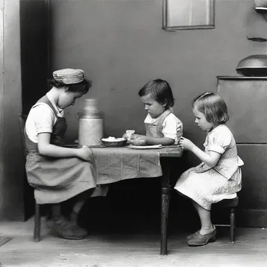 During the Great Depression, many families had to skimp on their daily meals just to survive.