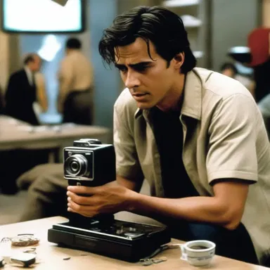 In the movie, the protagonist had to skimp on his living expenses in order to afford the equipment needed to pursue his dream of becoming a filmmaker.