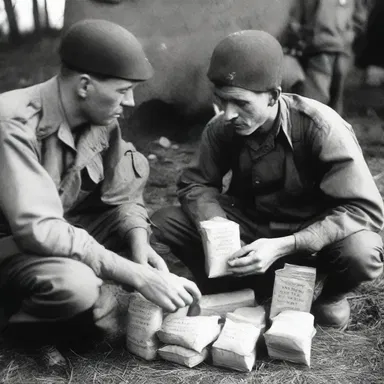 During World War II, the soldiers had to skimp on food rations due to the scarcity of resources on the battlefield.