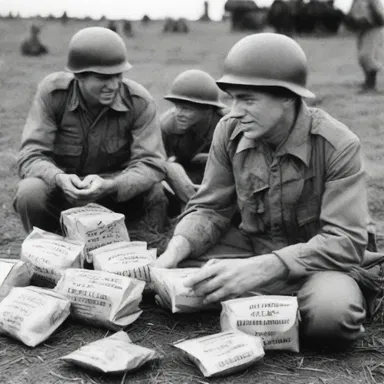 During World War II, the soldiers had to skimp on food rations due to the scarcity of resources on the battlefield.