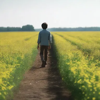 In the film, the main character walks through a field of axseed, symbolizing a fresh start.