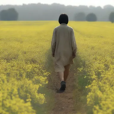 In the film, the main character walks through a field of axseed, symbolizing a fresh start.