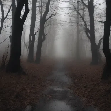The dark, overgrown path surrounded by axseed created an eerie atmosphere in the horror movie.
