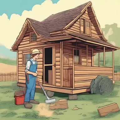 In the novel, the protagonist farms out his carpentry skills to make a living.