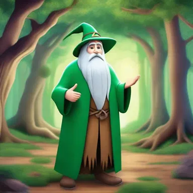 The wizard in the enchanted forest farms out his magical abilities to help villagers with their problems.