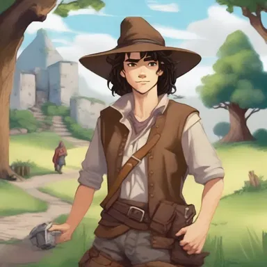 In the fantasy novel, the protagonist farms out the quest of finding a magical artifact to a group of adventurers.