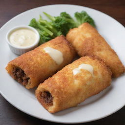 Crispy fried risol filled with creamy, rich mayonnaise