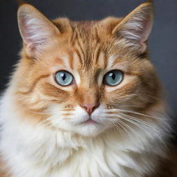 A well-detailed, visually appealing picture of a feline with bright eyes and soft fur.