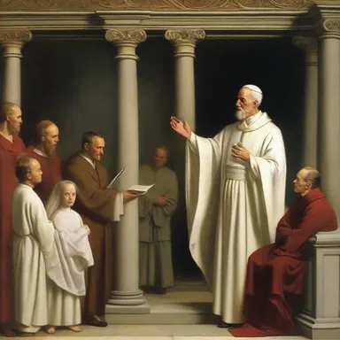 The priest would rede his congregants on matters of virtue and moral behavior.