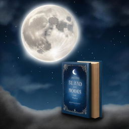 A high-quality digital art image portraying a book cover for a novel titled 'What's Behind the Moon'