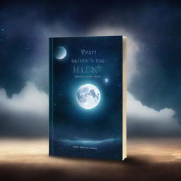 A high-quality digital art image portraying a book cover for a novel titled 'What's Behind the Moon'