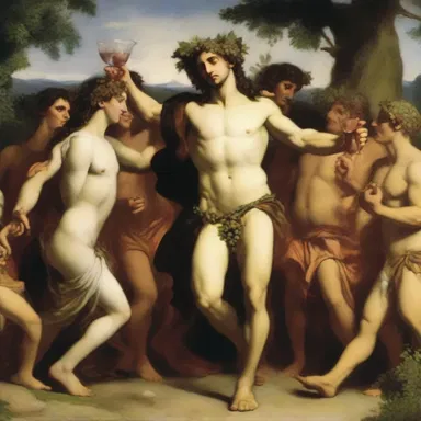 In Greek mythology, Dionysus, the god of wine, would deliriously dance and celebrate with his followers during wild festivities.