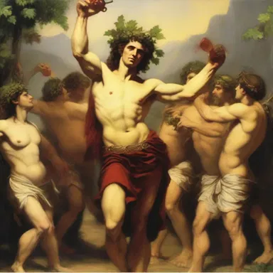 In Greek mythology, Dionysus, the god of wine, would deliriously dance and celebrate with his followers during wild festivities.