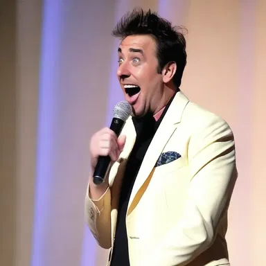 The comedian's performance had the audience laughing deliriously.